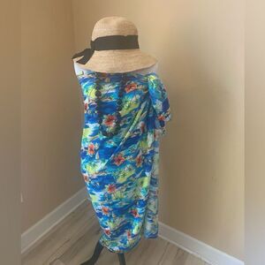Oversized Summer Sarong/Wrap in Hawaiian Print